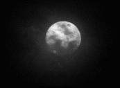 乌云遮住月亮图片