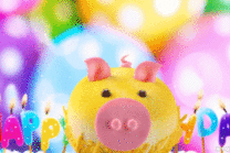 生日快乐小猪图片