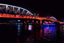 南京大桥夜景动态视频图片