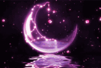 紫色水晶月亮唯美动态图