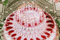 生日蜡烛大蛋糕gif图