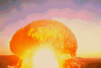 核武器爆炸火焰动态图片