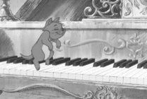 米老鼠弹钢琴GIF图片