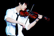 小鲜肉拉小提琴演奏GIF图片