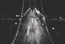 夜晚大桥的灯光gif图片