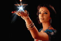 印度美女神灯动态图片