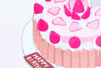 刀切蛋糕动画图片