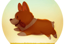 奔跑的小狗狗动画图片素材