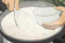 香气四溢的白米饭GIF图片