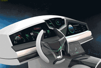 未来汽车智能方向盘GIF图片