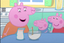 小猪佩奇吃早餐动画图片