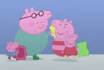 小猪佩奇快乐一家人动画图片