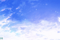 蔚蓝天空飘雪动画图片