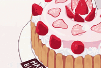 美味的草莓蛋糕gif图片