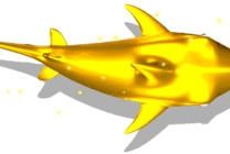 金灿灿的金龙鱼GIF图片