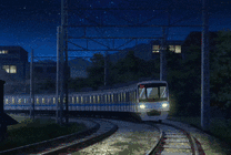 夜班火车开过动画图片