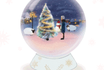 水晶球里的冰雪世界动画图片