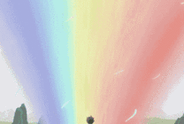 喷射的彩虹GIF图片