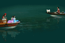 划船到湖心GIF图片