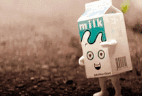 快乐的牛奶盒动画图片