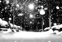 夜晚的鹅毛大雪GIF图片