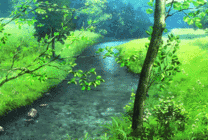 唯美的小溪流水GIF图片