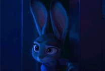 好奇偷看的兔子动画图片