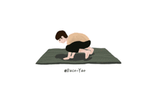瑜伽劈腿锻炼动画图片