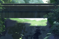 雨中的小桥流水GIf素材图片