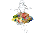 色彩斑斓的裙子GIF素材图片