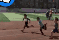 校园运动会小朋友赛跑摔倒gif图片