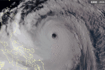 台风的风眼动态图片