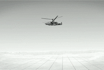 双螺旋桨直升飞机GIF图片