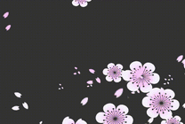 一朵朵漂浮的粉色花闪图