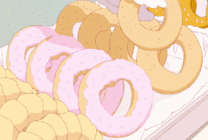 这里有美味的甜甜圈动画图片