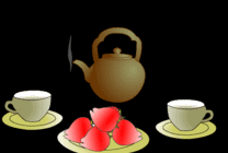 热茶壶倒热茶动画图片