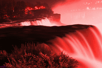 3D红色瀑布唯美动态图片