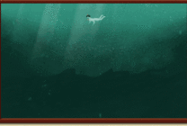 单人潜入水底动画图片