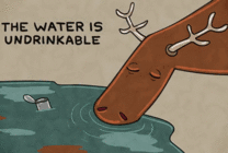 此处的水不能喝动画图片
