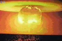 核爆炸的蘑菇云动态图片