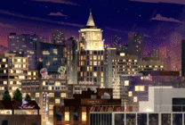 城市灯光夜景动画图片