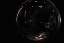 太空外的银河系形成一个大大的气泡gif图片