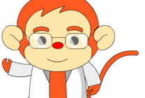 一只卡通猴子戴着眼镜摇尾巴gif图片