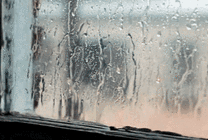 玻璃窗外的雨水gif图片