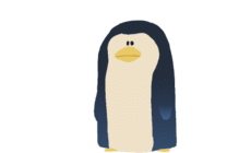 醉倒的小企鹅动画图片