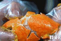 吃货分享肥美大闸蟹gif图片