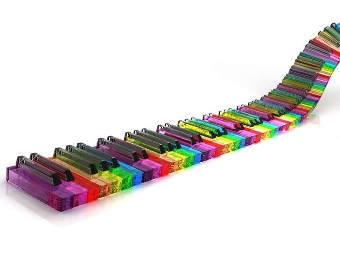 图片描述：七彩，多彩，彩色，钢琴,尺寸：2560X1920px 