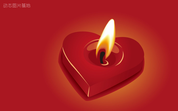 图片描述：爱心，心形，蜡烛,尺寸：1920X1200px 