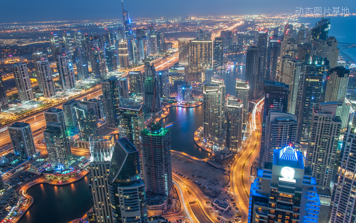 图片描述：城市，高楼，建筑，迪拜,尺寸：2560X1600px 