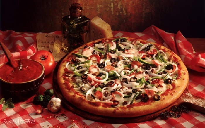 图片描述：披萨，Pizza,尺寸：1920X1200px 